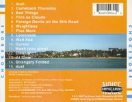 Anything Near Water - CD back cover
